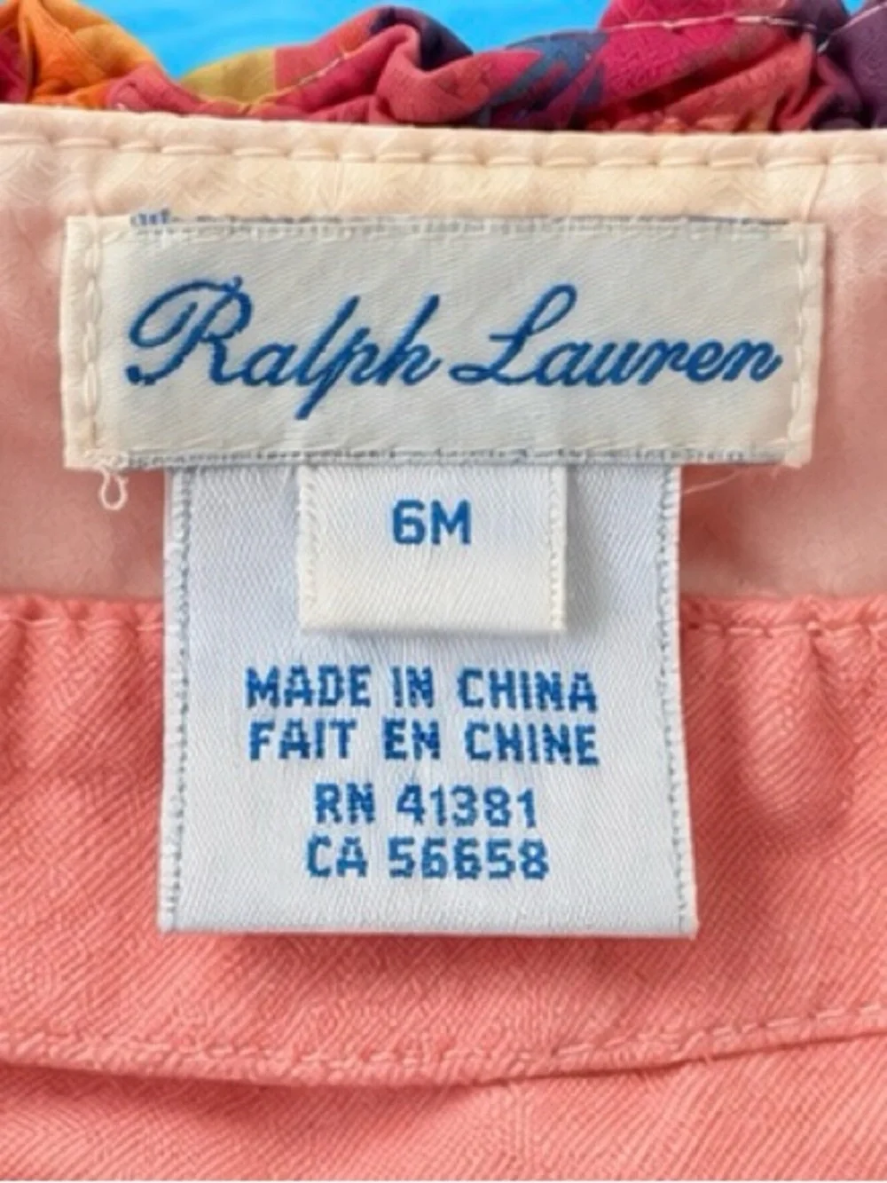 Ralph Lauren Baby Girl Pink Pinafore Dress 6M | Baby Fish Mouth Curated 🐟